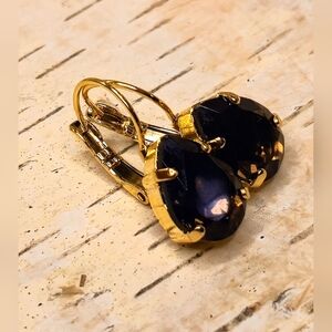 14 CT. Weight  Large Natural Brown Smoky Quartz In Gold Plated Earrings